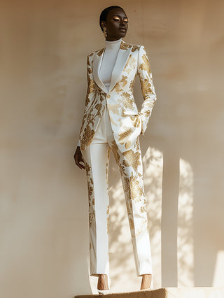 ă24-hour shippingăGlamorous Satin Sets with Exquisite Print Design