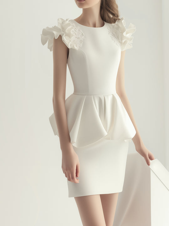 Waist Ruffle Elegant Dress