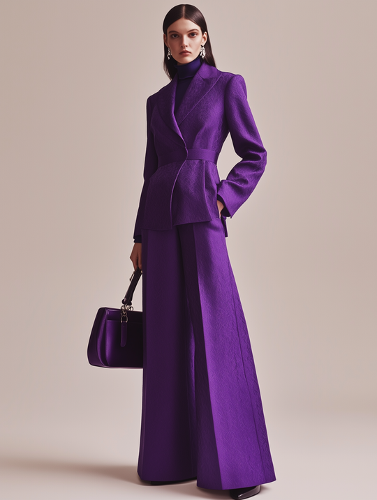 Dark purple elegant suit