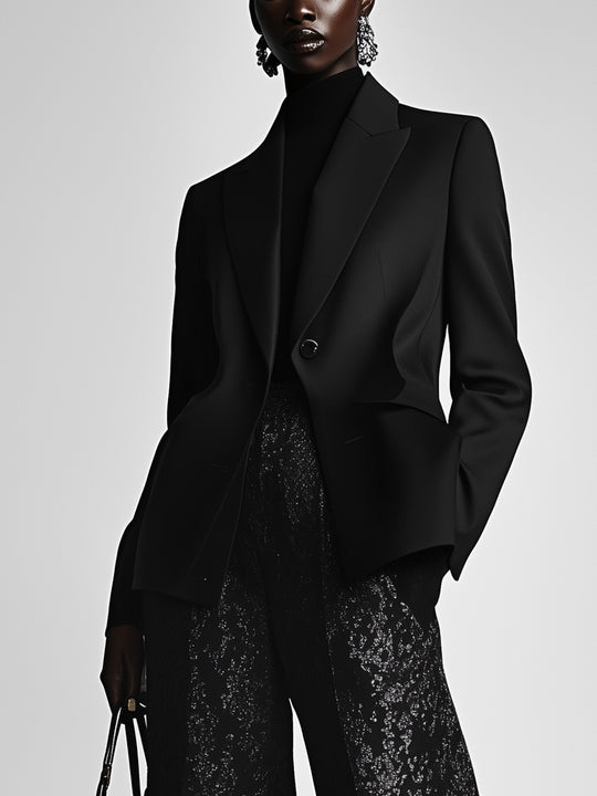 Black elegant design suit - BLAZER