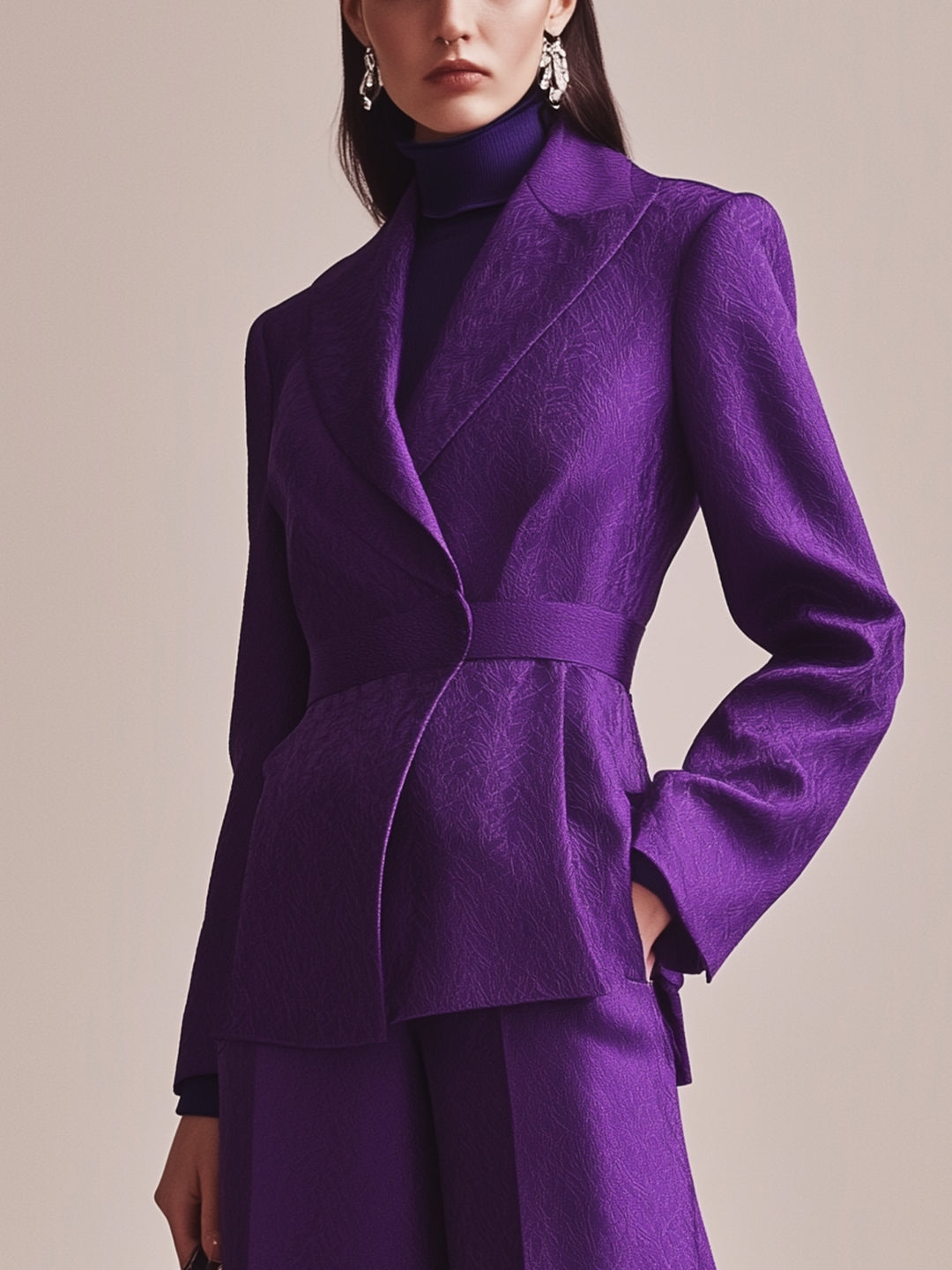 Dark purple elegant suit