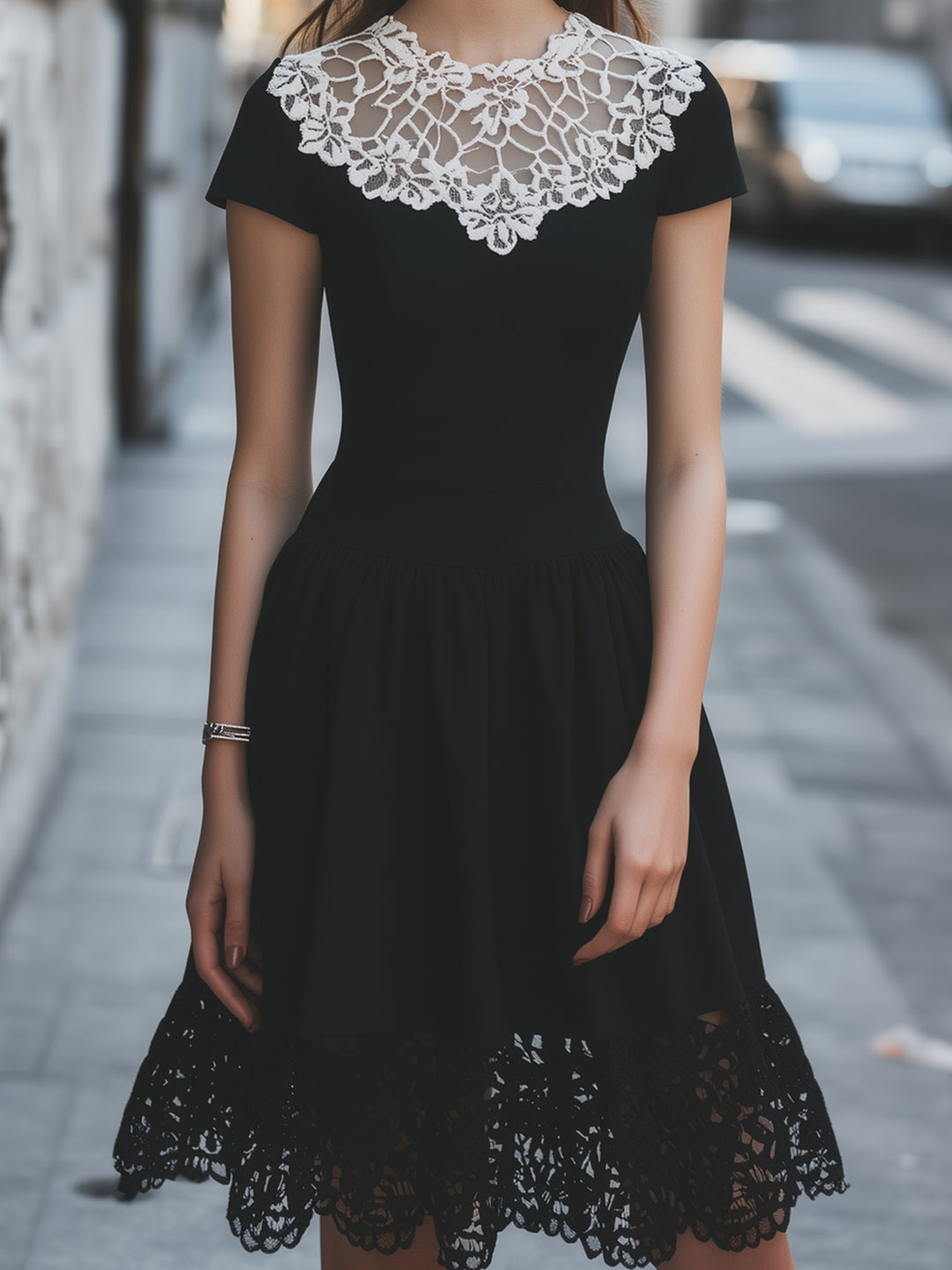 Lace Patchwork Elegant Dress