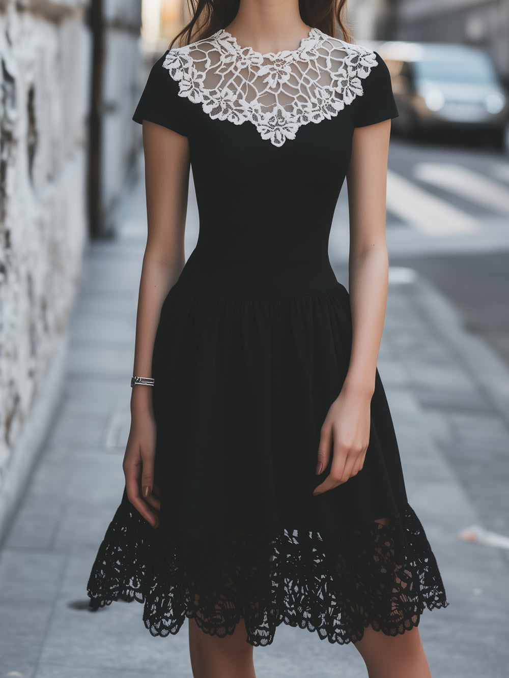 Lace Patchwork Elegant Dress