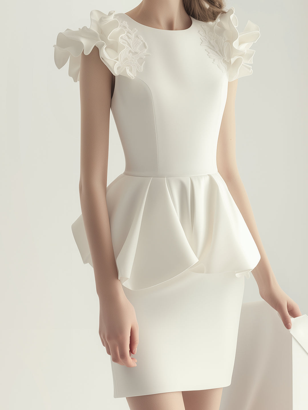Waist Ruffle Elegant Dress