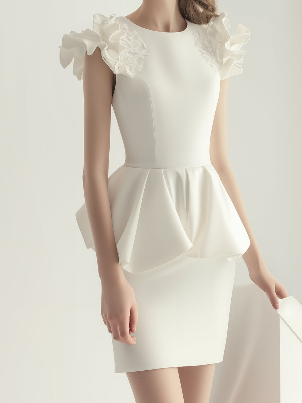 Waist Ruffle Elegant Dress