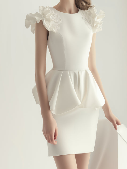 Waist Ruffle Elegant Dress
