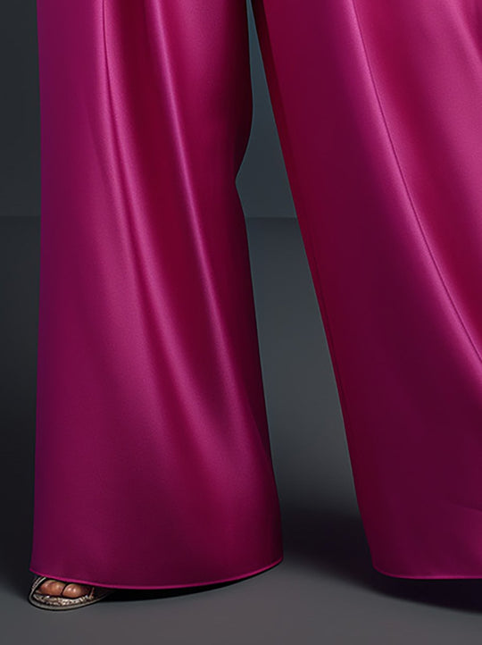 Radiant Pink & Patterned Power Suit - Pants