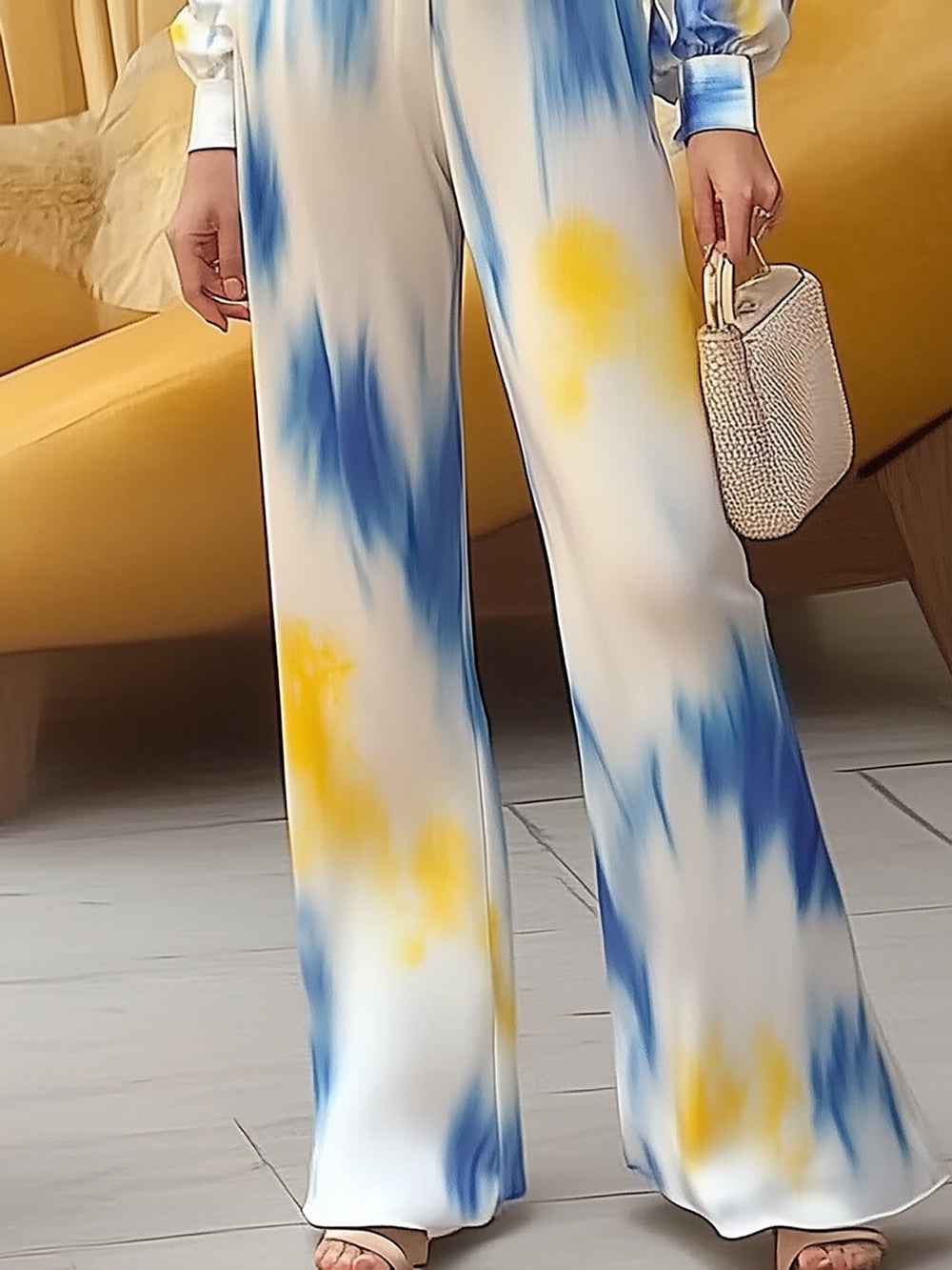 Satin Tie-Dye Ensemble - Pants