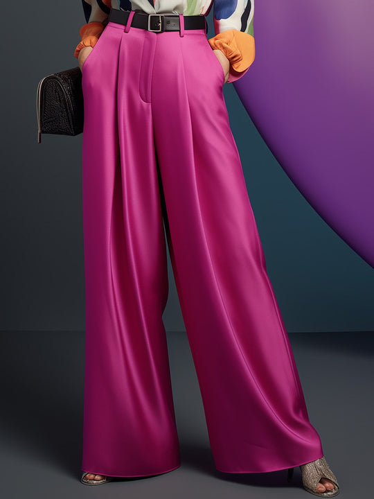 Radiant Pink & Patterned Power Suit - Pants