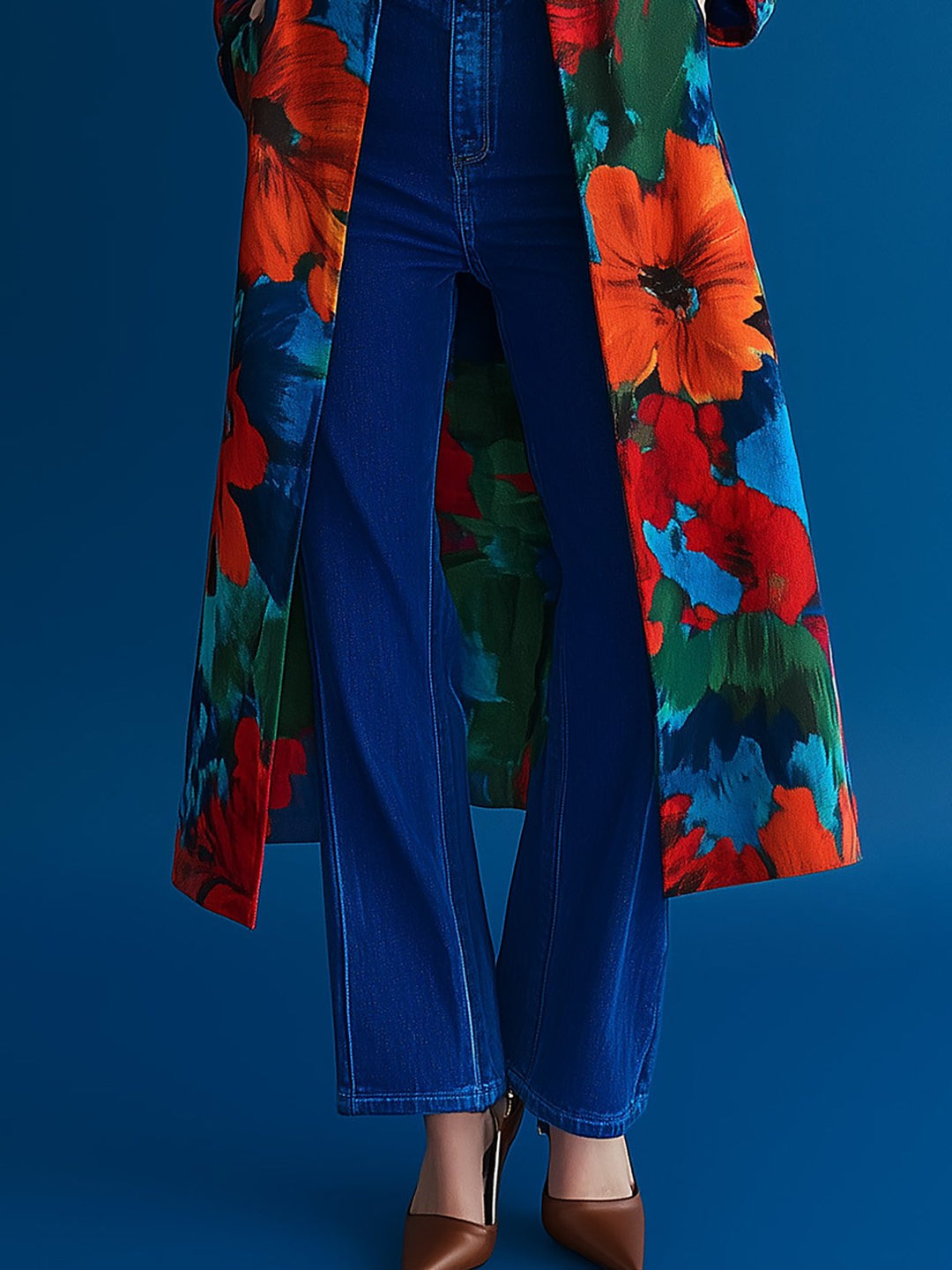 Colorful Petal Patterned Coat