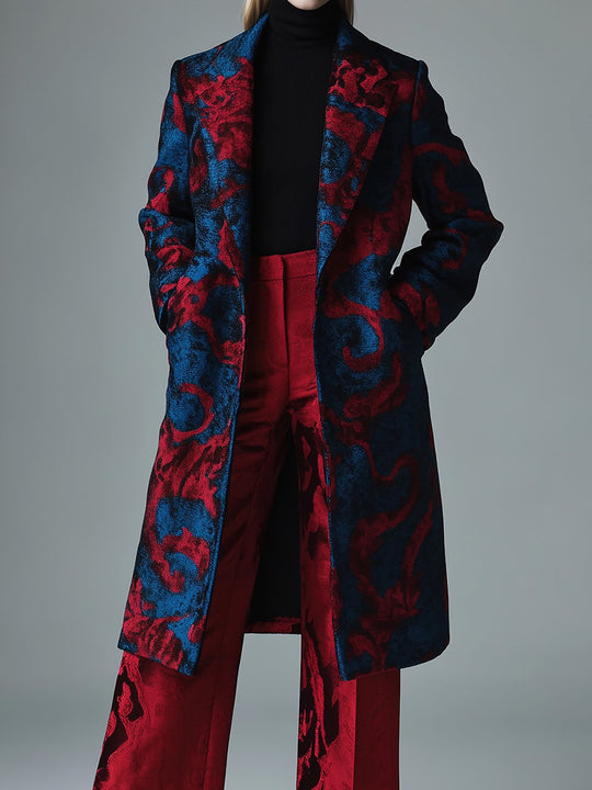 Baroque Flair Satin Overcoat