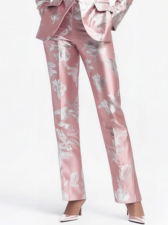 Rosy Glow Floral Suit