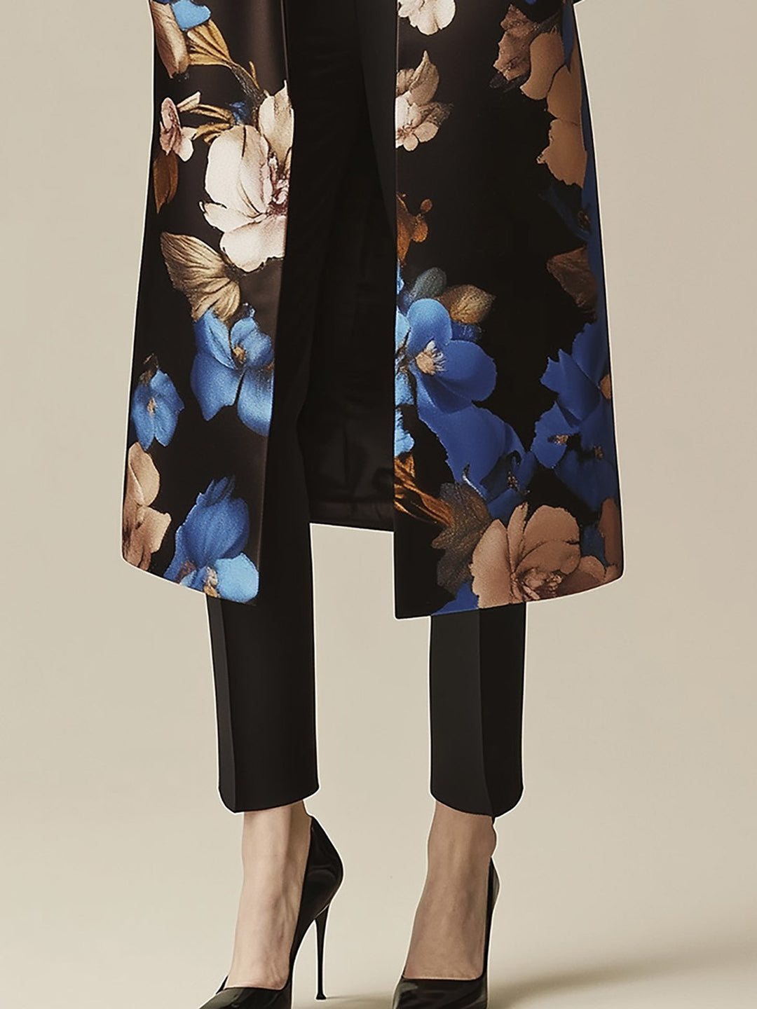 Azure Blossom Satin Coat