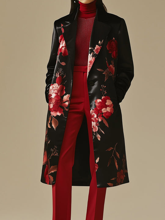 Rose Garden Noir Overcoat