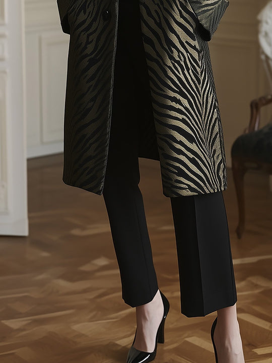 The Satin Zebra Baroque Coat