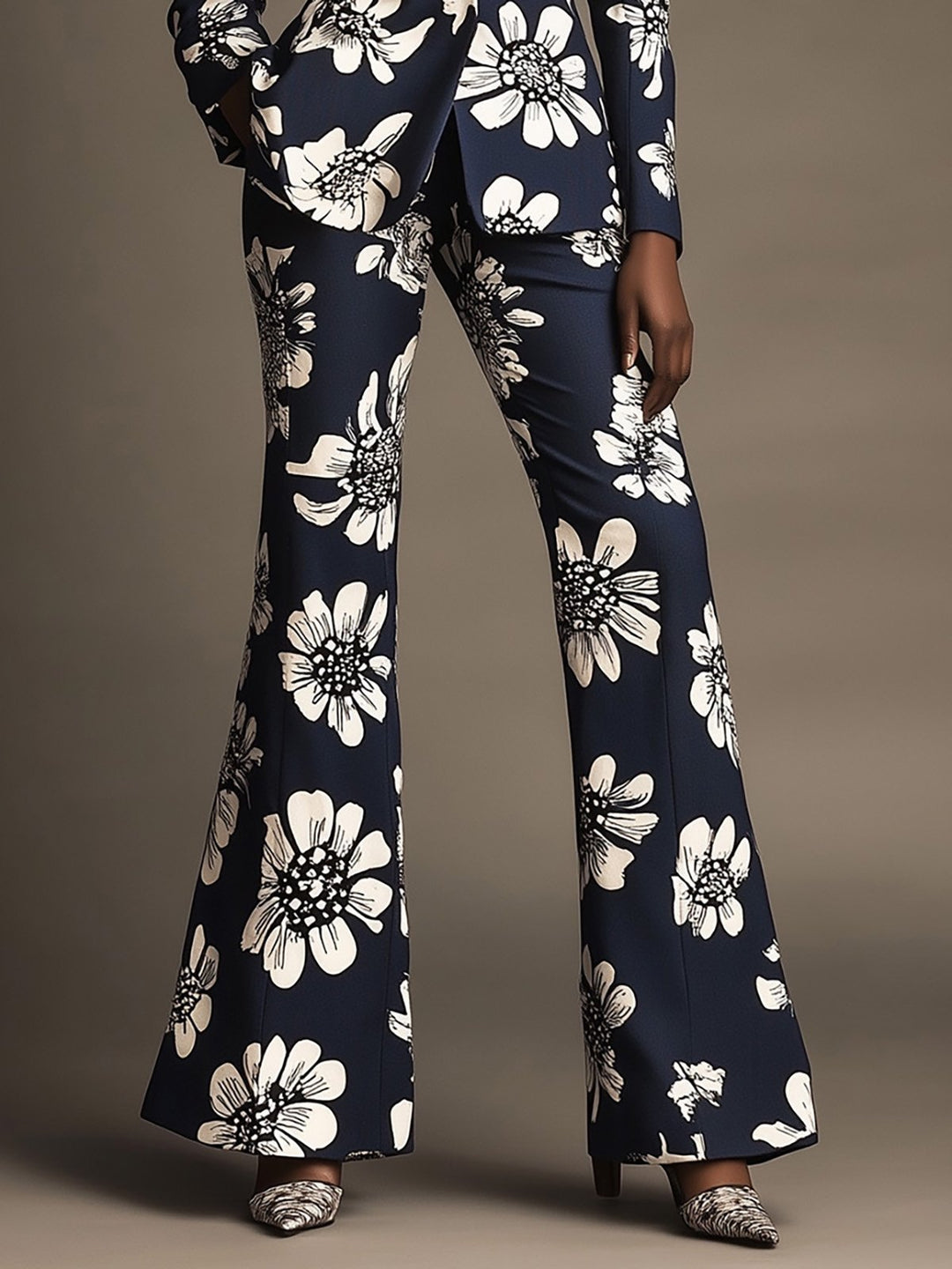 Modern Floral Suit Ensemble