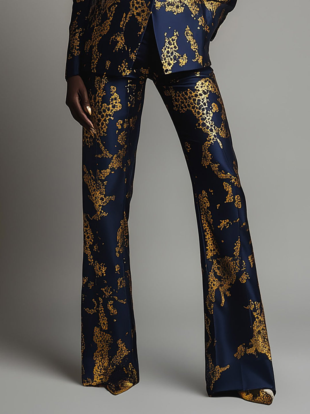 Enchanted Black and Gold Floral Suit