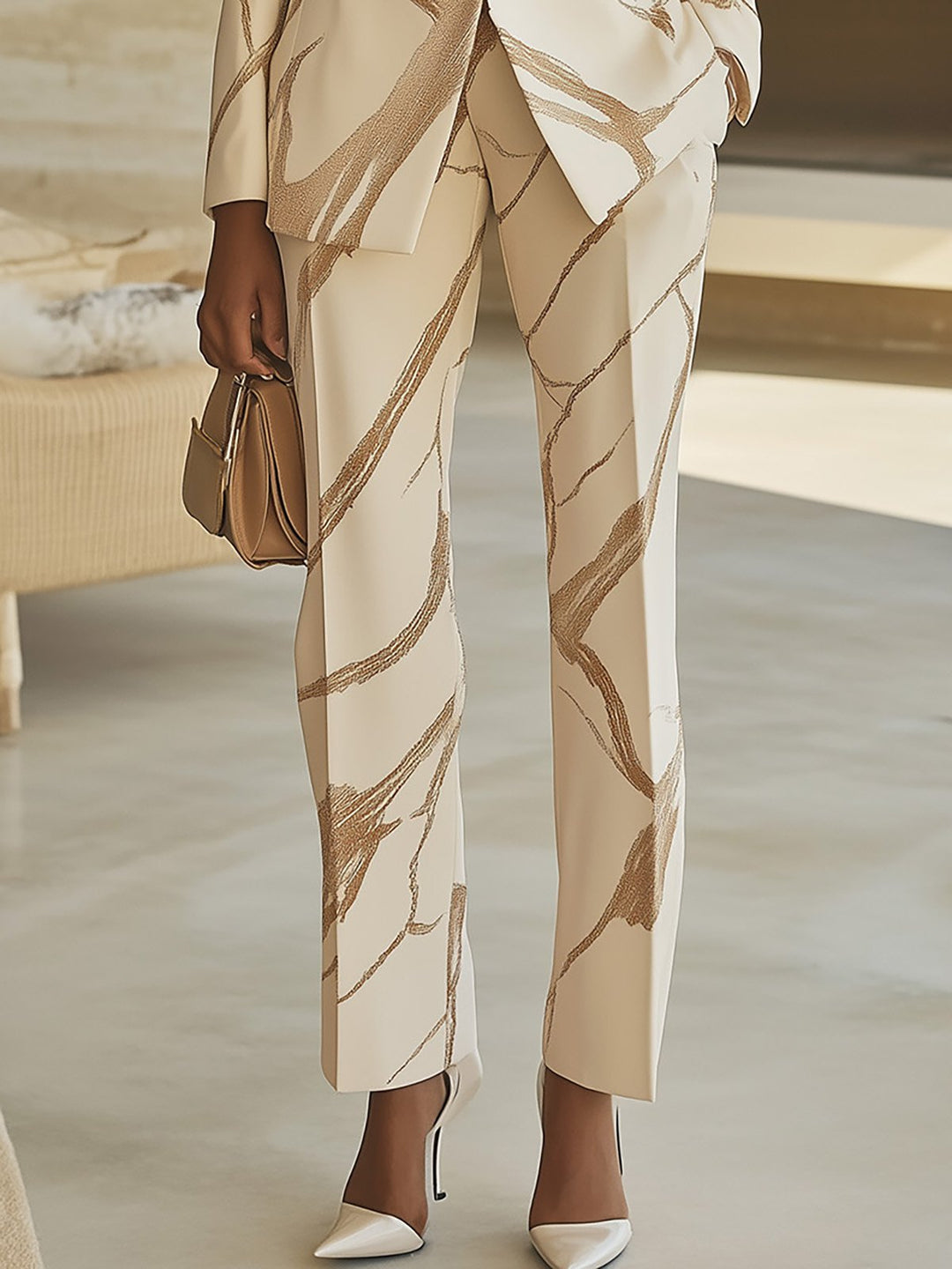 Modern Marble Print Suit