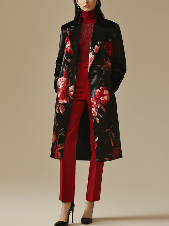 Rose Garden Noir Overcoat