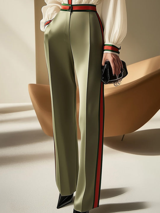 Bold Edge Satin Pattern Outfit - Pants