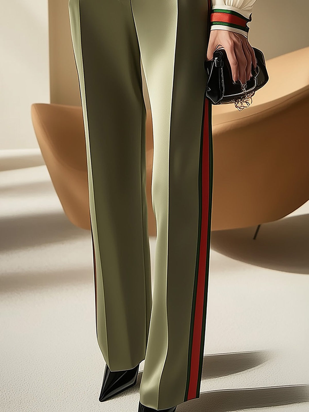 Bold Edge Satin Pattern Outfit - Pants