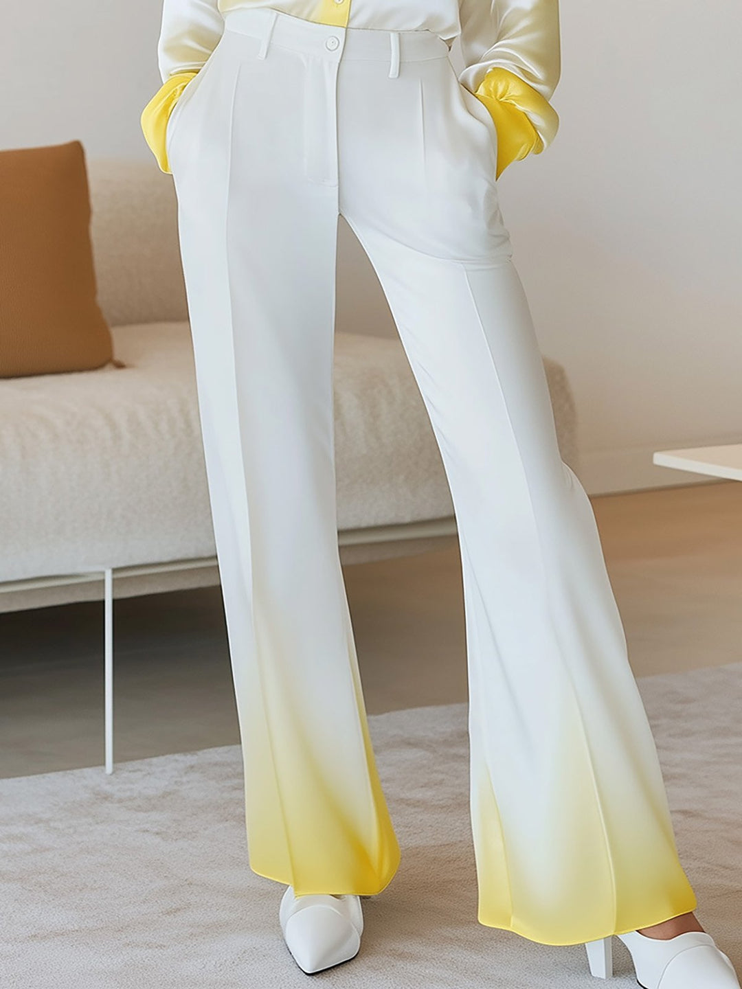 Modern Gradient Satin Shirt and Trousers Set