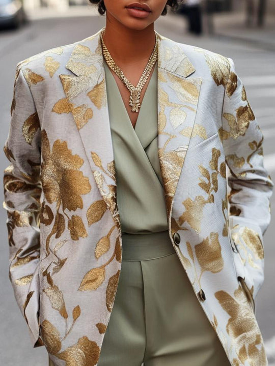 New Autumn Satin Blazer