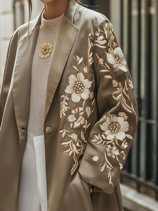 Long Satin Oversized Blazer