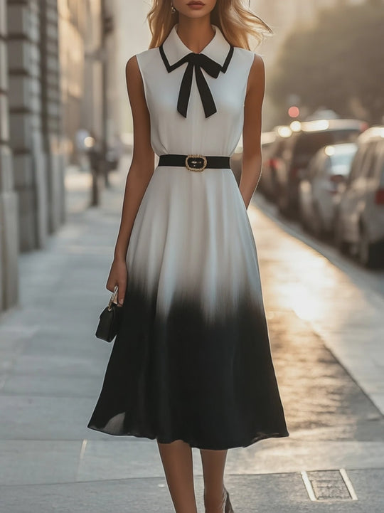 Personalized Collar Gradient Dress